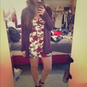 Floral strapless dress